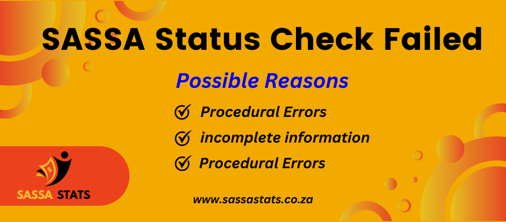 Sassa Status Check Failed